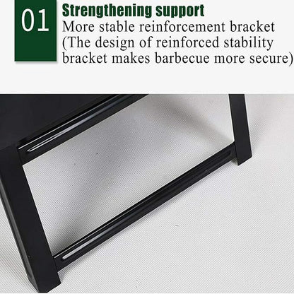 Portable Charcoal Grill, Camping BBQ Grill for Outdoor Barbecue, Foldable Charcoal Grills BBQ Smoker for 1-8 People, Easy to Carry Camping Grill for Picnic Beach Patio Garden Party,A-1
