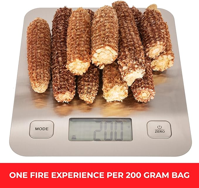 FIRECORN Fire Starter - All Natural Instant Firestarter for BBQ, Campfire, Pizza Oven, Firepit, Charcoal, Briquette - 1 Bag (200 Grams)