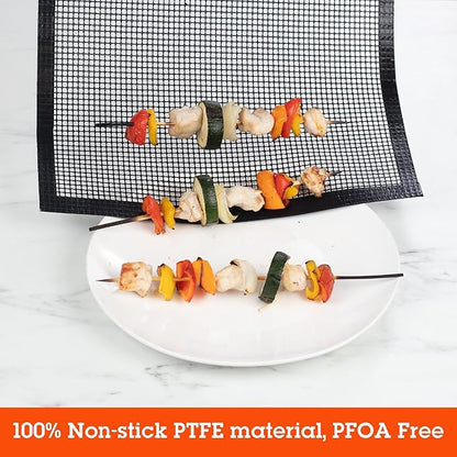 Camerons Grilling Mesh (13.25"x18") - Heavy Duty 100% Non-Stick Reusable Cooking Mesh Sheet - Use in Outdoor BBQ Grill & Indoor Oven - Heat Safe up to 500° F - Great for Holiday Dinner & XMas Gift