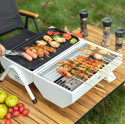 Outdoor Picnic Camping Grill Portable Charcoal Grills Backpacking BBQ Grill for Outdoor Cooking Bonfire Patio Outdoor Grill