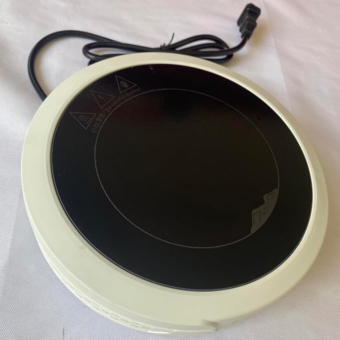 Goldusk Portable Electric Hot Plate, Compact Single Burner Countertop Stove with Ceramic Glass Heating Surface, Round Electric Cooktop for Kitchen, Dorm, Office, RV, Travel and Small Space Cooking