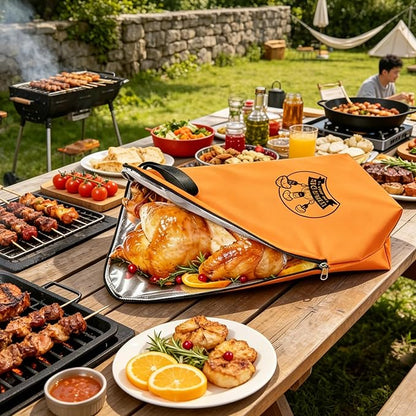 BBQ Meat Resting Blanket, Reusable Meat Resting Bag for Resting Meat for Smoker Accessories/Kitchen/Dough/Party/Picnic/Camping,Christmas Birthday Gift for Men and BBQ Lovers（21inch）