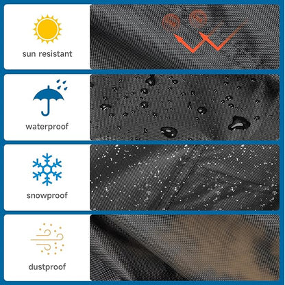 Flat Top Grill Cover for Nexgrill Daytona 4-Burner Propane Gas Griddle, Heavy Duty Waterproof Gas Griddle Cover for Member Mark Pro Series 5-Burner Gas Griddle, 68" W x 29" D x 36" H