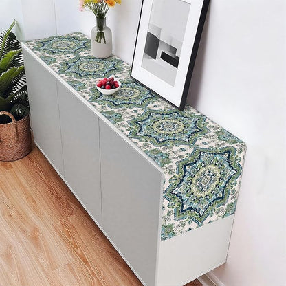 Mandala Table Runner,Dining Decor for Kitchen Coffee Table Family Dinners Holiday Parties Wedding Events Decor(13x72 inch)