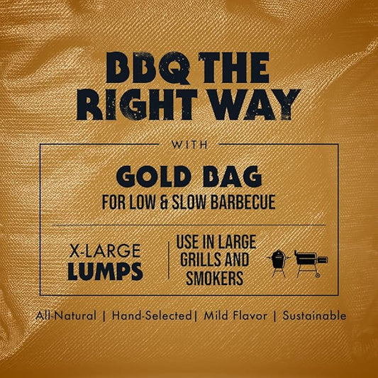 FOGO Premium Hardwood Natural Large Sized Lump Charcoal 17.6 Pound Bag, Fogostarters Natural Fire Starters and Blazaball Bundle