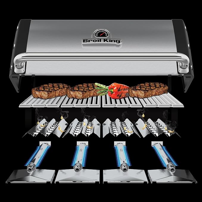 Broil King 865254 Crown 420, Liquid Propane (LP), Black