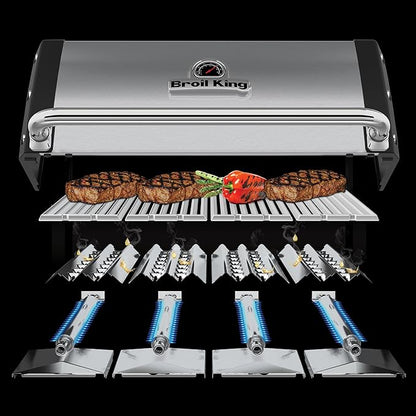 Broil King 865254 Crown 420, Liquid Propane (LP), Black