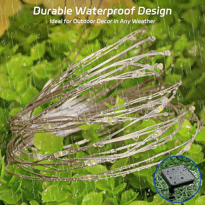 Solar Fairy Lights Green Outdoor Waterproof,16.4ft 50LED Solar String Lights Green for Outside 8 Modes 2 Packs for Patio Backyard Garden Deorations Green