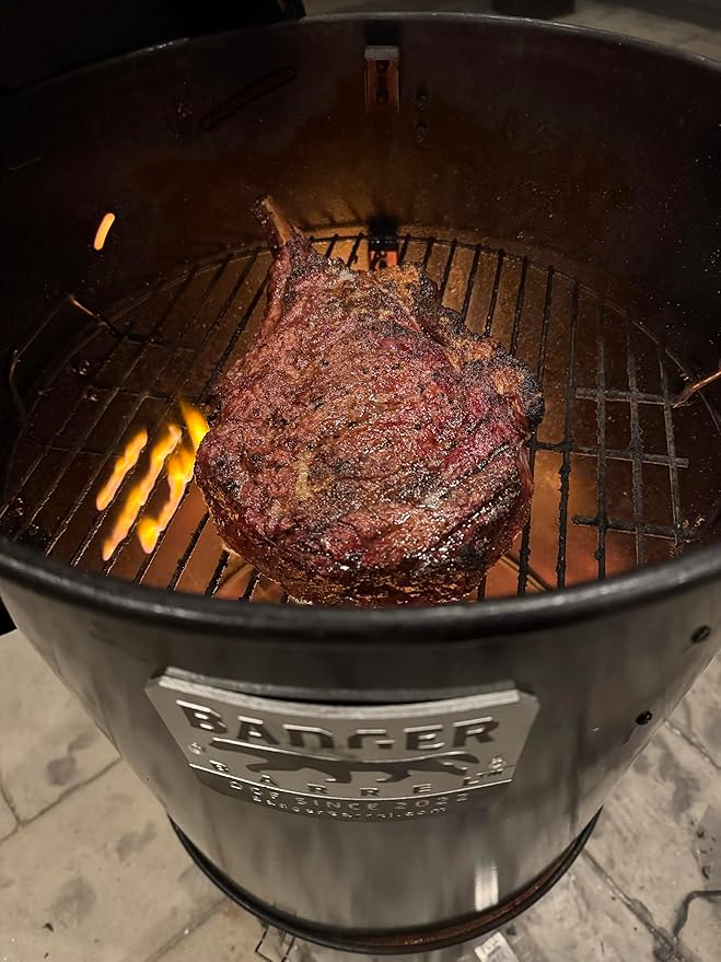 16.5-inch Badger Barrel Cooker | Charcoal Smoker | Hibachi Style Grill | Portable | Versatile