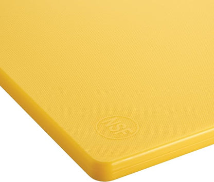 Winco 15" x 20" Yellow Heavy-Duty Plastic Cutting Board (Set of 6) | Dishwasher safe, Stain resistant, Minimizes dulling, HACCP approved, Great for Charcuterie, Appetizers and Buffet Displays
