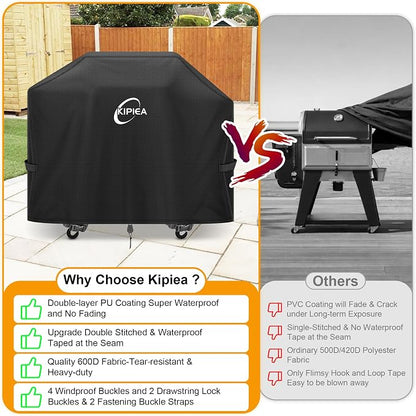 600D Pellet Grill Cover for Camp Chef Woodwind 24, Woodwind Pro 24, Waterproof BBQ Smoker Cover, UV Resistant, No Tear, No Fading