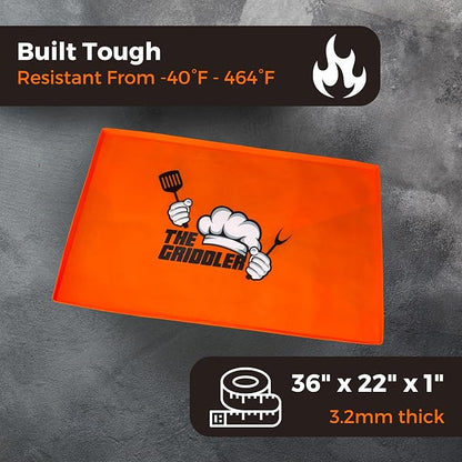 Silicone Griddle Mat For Blackstone Grill, Universal Fit For All 36" Griddles | 100% Food Grade Silicone Cover, All Season Protection, Griddle Accessories | Dirt & Rust Resistant, High-Walled Design