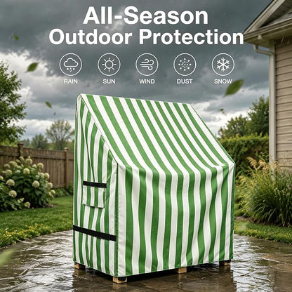 Kids Outdoor Mud Kitchen Cover, Heavy Duty Waterproof & Anti-UV Dustproof Outdoor Wooden Play Kitchen Covers, 31.5" W x 15.7" D x 35.4" H, Cover Only(Green)