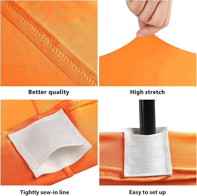 BDDC 8ft Stretch Spandex Fitted Table Cloth for 8 Foot Tables | GRS-Certified Eco-Friendly Fabric, Elastic Fit Rectangle Tablecloth, Washable, Wrinkle-Free, For Events & Parties