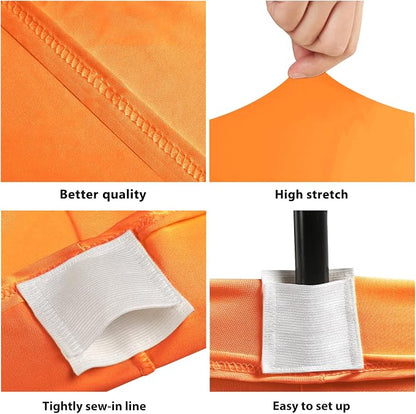 BDDC 8ft Stretch Spandex Fitted Table Cloth for 8 Foot Tables | GRS-Certified Eco-Friendly Fabric, Elastic Fit Rectangle Tablecloth, Washable, Wrinkle-Free, For Events & Parties