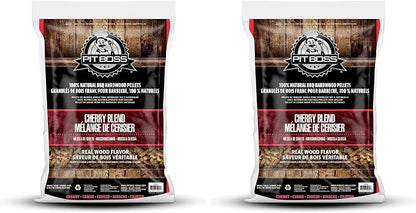 Pit Boss (20 Pound Cherry Blend) All Natural Hardwood BBQ Wood Pellets for Pellet Grills and Smokers (Pack of 2)