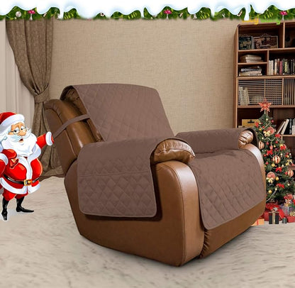 Easy-Going Reversible Couch Cover, Oversized Recliner, Brown/Beige | Machine Washable Slipcover For Dogs, Water Resistant Furniture Mat For Living Room, Non-Slip Sofa Cover, Pet Friendly