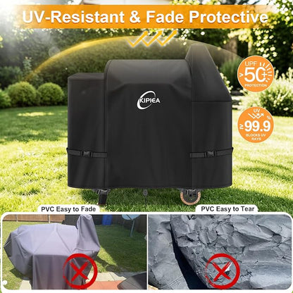 600D Pellet Grill Cover for Pit Boss 820 & Pro 850, Waterproof BBQ Smoker Cover, UV Resistant, No Tear, No Fading