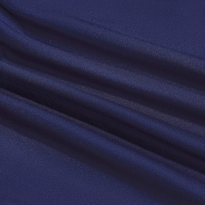 NEWISHER Round Fitted Table Cover Spandex Stretch Tablecloth Navy Blue Table Top Cover with Elastic Edged for Dining Picnic Patio 60 inch
