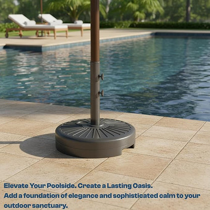 Umbrella Base Water Filled Stand 81.5lb Max Capacity Heavy Duty Patio Umbrella Base for Outdoor,Deck,Market,Lawn,Garden
