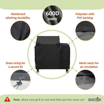 Grill Cover for Recteq Backyard Beast 1200 Wood Pellet Grill - Heavy Duty Waterproof Fade Resistant Pellet Grill Cover for Rectec Backyard Beast 1200/1000 Grill Accessories