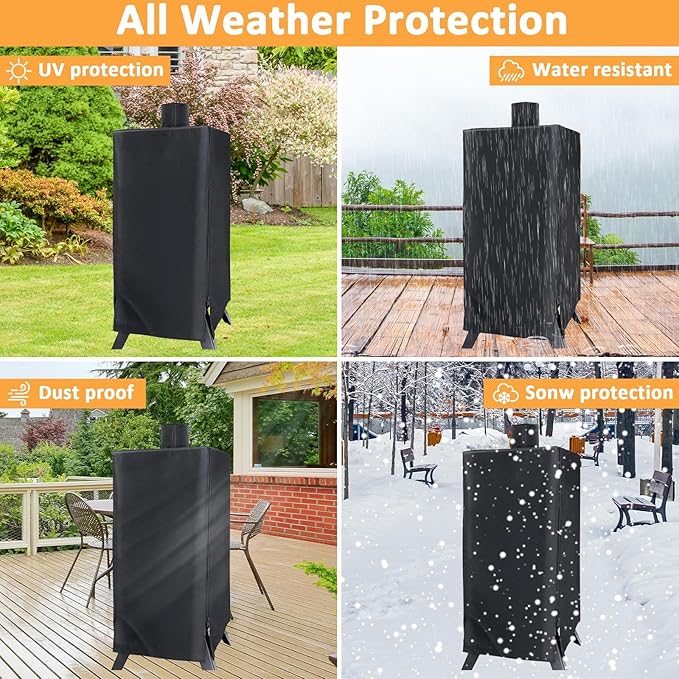 Smoker Cover for Pit Boss 3 Series Vertical Grill, 73351 Pellet Cover for Pit Boss PBV3G1 PBV3P1 PBV3D1 Vertical Smoker Covers, 600D Waterproof Smoker Cover with Zipper, PBV3G1 Smoker Covers