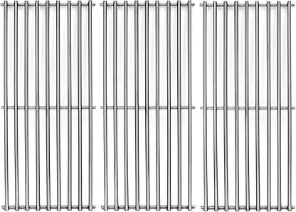 S6505A (3-Pack) 19 3/4" Stainless Steel Cooking Grid Grates Replacement for Chargriller 3001, 3008, 3030, 4000, 5050, 5252,King Griller 3008 5252 Set of 3