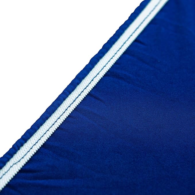 NEWISHER Round Fitted Table Cover Spandex Stretch Tablecloth 60 inch | Elastic Edged Table Cloth, Blue Table Top Cover, Washable Tablecloth for Dining Picnic Patio