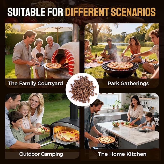 Harmos 4 Wood Pellets: Italian Flavor BBQ, Hardwood Pellets for Smokers, 2 Sealed Packs
