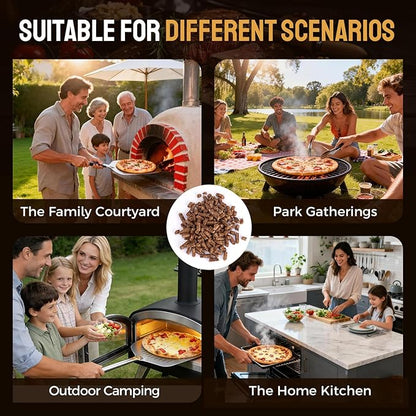 Harmos 4 Wood Pellets: Italian Flavor BBQ, Hardwood Pellets for Smokers, 2 Sealed Packs