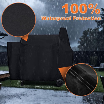Grill Cover for Pit Boss Pro Series 1600 Wood Pellet Grill Smoker PB1600PS1 PB1600PS3 Sportsman 1600 Grill, Heavy Duty Waterproof UV Griddle Grill Cover for PB1600