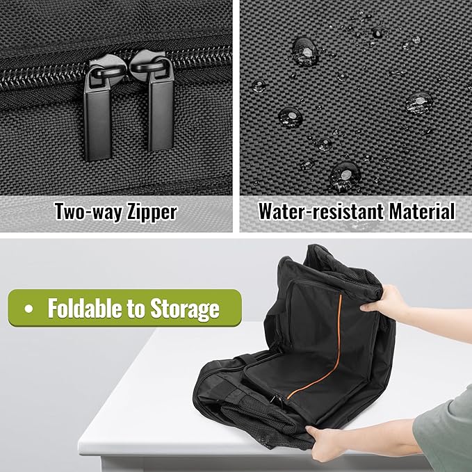 HODRANT Grill Carry Case Compatible with Char-Broil Grill2Go X200 Portable Propane Gas Grill, 1-Burner Grill Cover Bag with Multi Storage Pockets for Outdoor Grill Tools & Accessories, Only Bag