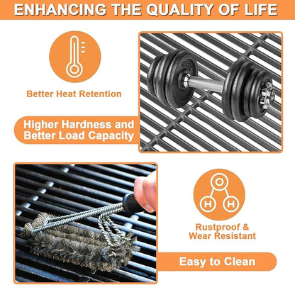 7638 Spirit Grill Grates for Weber Spirit 2 Grill Parts GS4 Spirit II/I 300, Spirit 700, Webber Spirit 400(2025 Y),Genesis 1000-5000 Replacement for Weber Genesis Gold/Silver B/C Accessories,7856 7860
