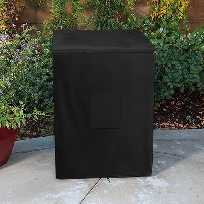 Deep Freezer Covers for Outside,Heavy Duty 600D Durable Chest Freezer Cover Waterproof,Outdoor Freezer Covers for Outside 7.0 Cubic Feet Chest Freezer,Top with Zipper to Open(38"W x 23"D x 34"H,Black)