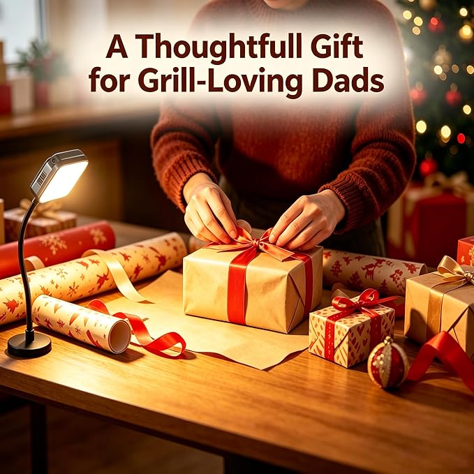 Ultra-Bright Magnetic Grill Lights for Outdoor Grill, Rechargeable 360° Rotate Waterproof Grill Light Work Light Camping Lights, Perfect BBQ Accessory Gift for Men