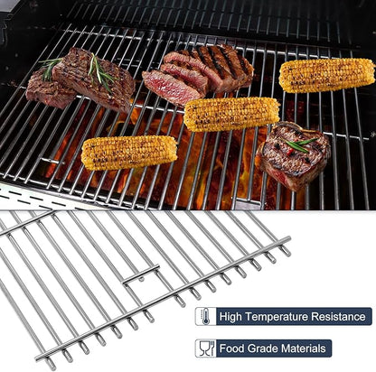Criditpid Grill Replacement Parts for Grillmaster 720-0697 7200697 Grill, Grill Grates & Grill Burner Tubes & Heat Plates Shields Kit for Nexgrill 720-0697 & Grill Master 720-0697 Grill Parts.