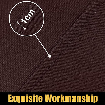 Smiry Rectangle Picnic Table Cloth, Waterproof Elastic Fitted Tablecloths for 6 Foot Tables, Washable Polyester Table Cover for Camping, Indoor and Outdoor (Coffee, 30"x72")