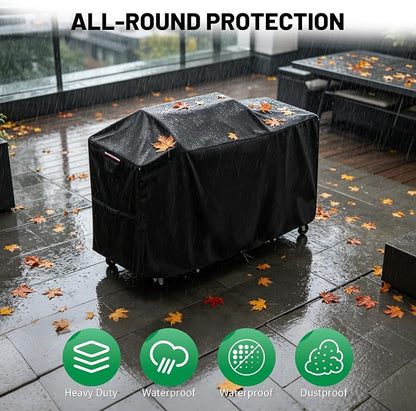 82 Inch Island Grill Cover, Outdoor Kitchen BBQ Waterproof Cover | Heavy Duty Outdoor Large Island Covers for Patio BBQ, 82"L x 25"W x 50"H