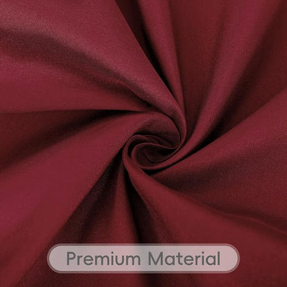 8 Pack Burgundy Round Tablecloth 90 Inch | For 3Ft-5Ft Round Table, Wrinkle Resistant Table Cloth, Washable Polyester Fabric, For Wedding Party Banquet Buffet Camping