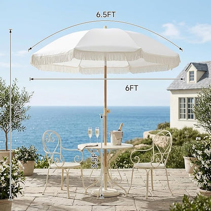 Aohanoi Outdoor Umbrella - Sun Protection, Rain Resistant, Windproof with Manual Open-Close Feature - Ideal for Beach, Camping, and Picnics