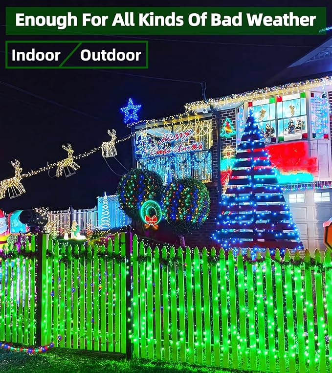 QUHUATU 750 LED 246FT Christmas Lights Outdoor, Super Long Waterproof Christmas String Lights with 8 Modes, Christmastree Lights with Timer Memory for Fence Garden Xmas Wedding Party DecorGreen