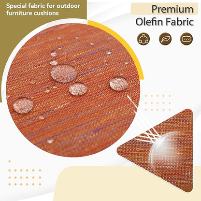 Outdoor Seat Cushion Set 24 x 22 Inch,Olefin Deep Seat Patio Cushions,Patio Furniture Cushions with Removable Cover,Rain-Proof and Fade Resistant Deep Seat Bottom & Back Cushion with Pillow,1 Set