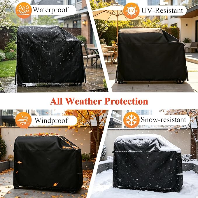 TheElves Outdoor Grill Covers Waterproof Heavy Duty for Char-Griller King-Griller E1816 Charcoal Grills and recteq RT-B380X Bullseye Deluxe Pellet Smoker Grills - 39" W x 23" D x 41" H