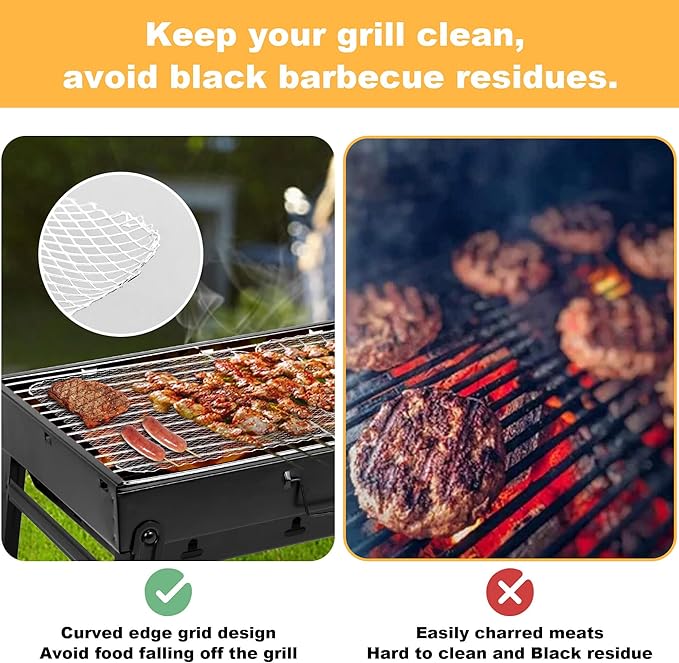 Grill Topper Set of 20,16x12 Disposable Grill Topper,Non-Stick Aluminum Grilling Mats for Outdoor, Easy to Clean Disposable Liners for Outdoor Smoker