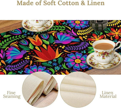 Table Runner for Kitchen Dining Thanksgiving Christmas Baby Wedding Party Decoration Table Decor 13x108 Inch