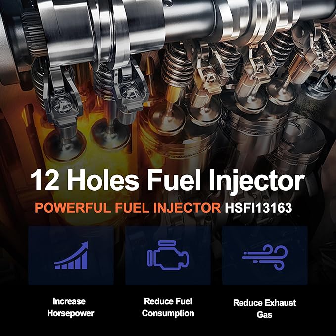 HiSport Fuel Injectors 12613163 4PCS Compatible with Pontiac 2010 G6, Replacement for Chevrolet HHR 2009-2011, Malibu 2010-2012 2.4L L4 Replaces FJ1064 4G2251 800-2100N 67671 832-11216