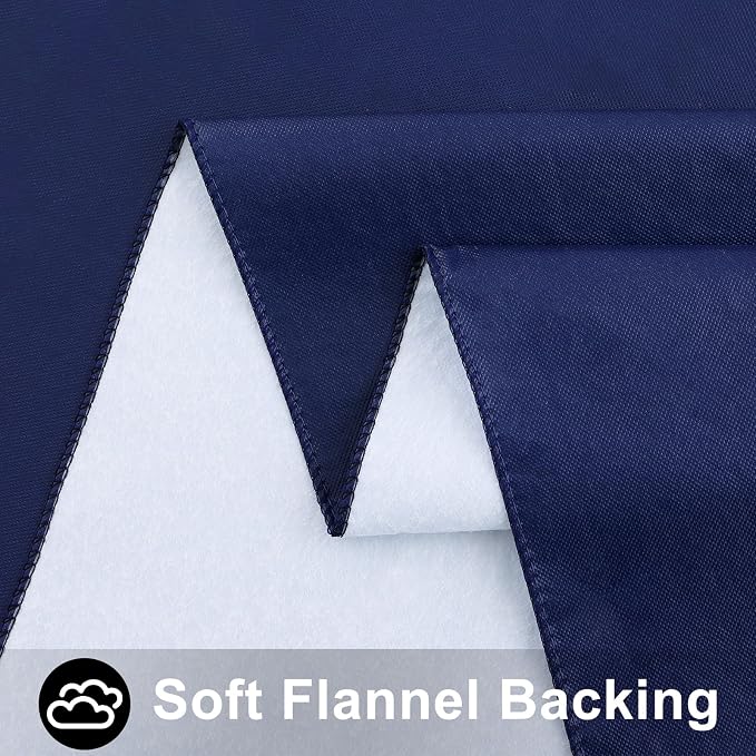Smiry Rectangle Table Cloth 54x78 Inch, Waterproof Wipeable Vinyl Tablecloths Protector, Oil Spill Proof Plastic Table Cover for Dining, Picnic, Camping, Outdoor, Navy