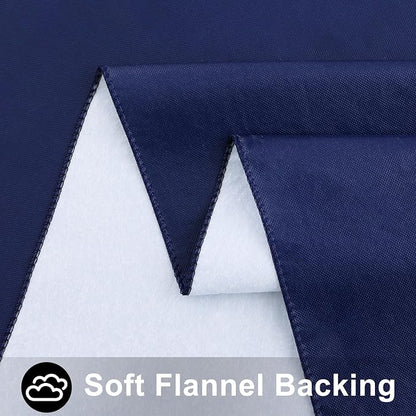 Smiry Rectangle Table Cloth 54x78 Inch, Waterproof Wipeable Vinyl Tablecloths Protector, Oil Spill Proof Plastic Table Cover for Dining, Picnic, Camping, Outdoor, Navy