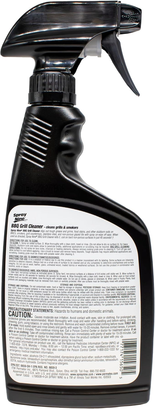 Spray Nine 15650 Barbeque Grill Cleaner, 22 oz.