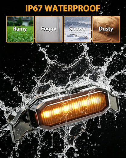 LED Grill Lights for 2018-2023 Jeep Wrangler JL JLU Amber 4pcs | Amber Front Bumper Running Marker Lamp, LED Grille Lights, Plug & Play, IP67 Waterproof, for Wrangler JL JLU Rubicon Sahara